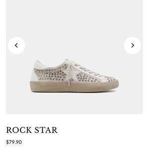 Studded White and Tan Sneakers. Used but in good condition.